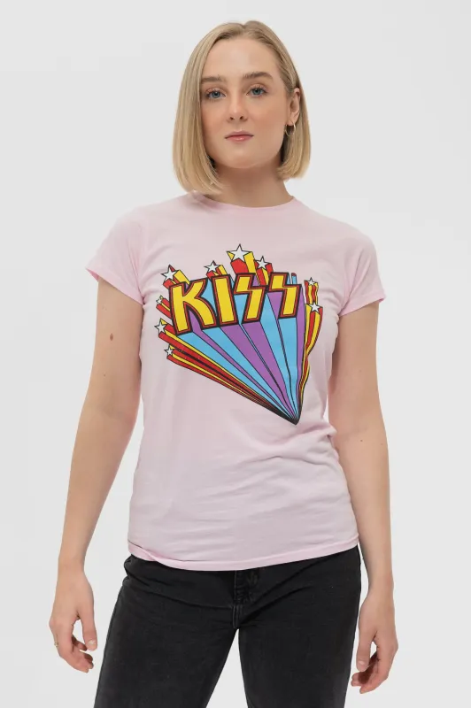 KISS Vintage Stars Skinny T Shirt sold by Paradiso Clothing