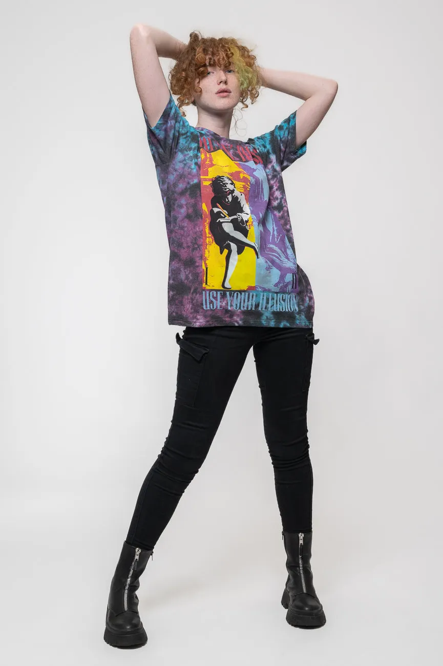 Guns N Roses Use Your Illusion Dip Dye Wash T Shirt sold by Paradiso Clothing product image thumbnail 5