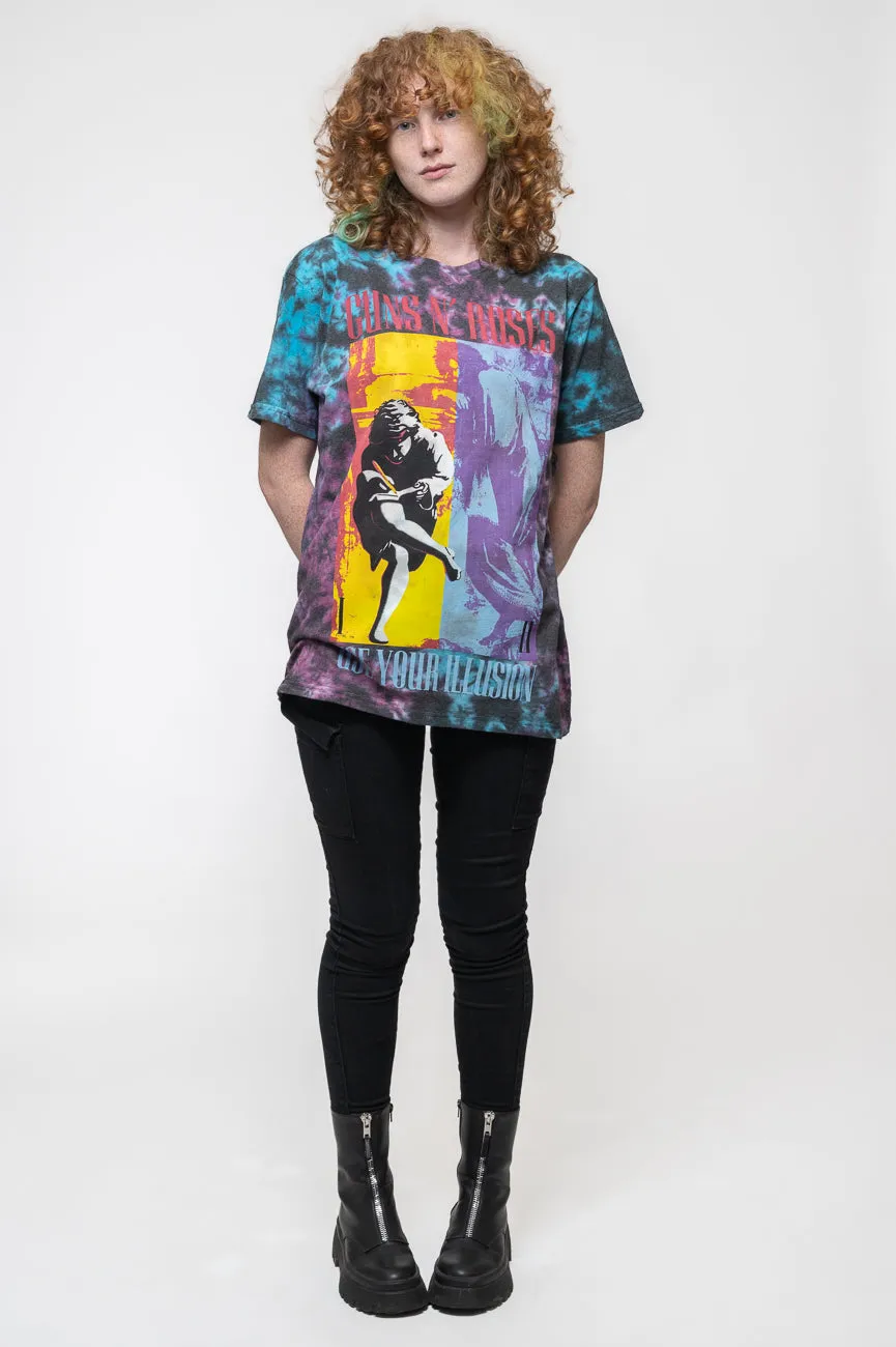 Guns N Roses Use Your Illusion Dip Dye Wash T Shirt sold by Paradiso Clothing product image thumbnail 2
