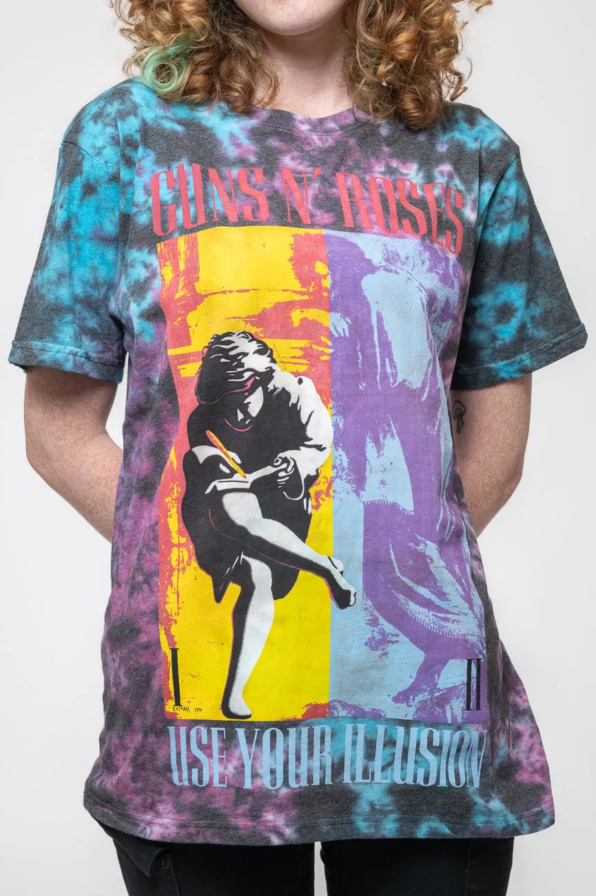 Guns N Roses Use Your Illusion Dip Dye Wash T Shirt sold by Paradiso Clothing product image thumbnail 3