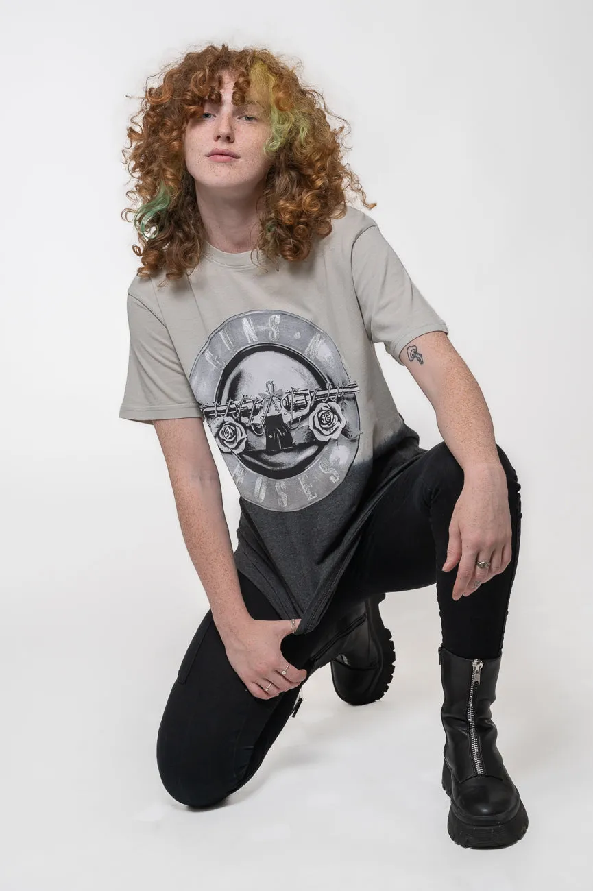 Guns N' Roses Tonal Foil Print Bullet Dip Dye T Shirt sold by Paradiso Clothing product image thumbnail 5
