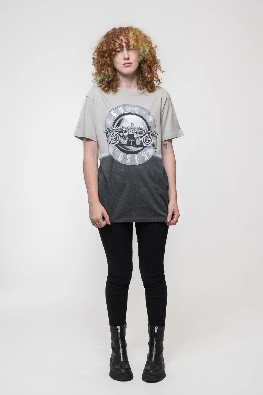 Guns N' Roses Tonal Foil Print Bullet Dip Dye T Shirt sold by Paradiso Clothing product image thumbnail 2