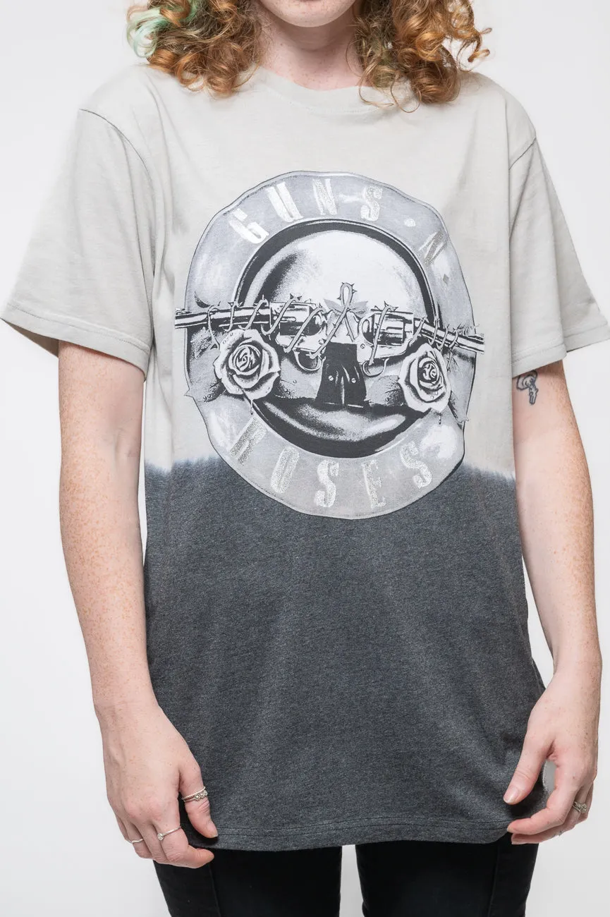 Guns N' Roses Tonal Foil Print Bullet Dip Dye T Shirt sold by Paradiso Clothing product image thumbnail 3