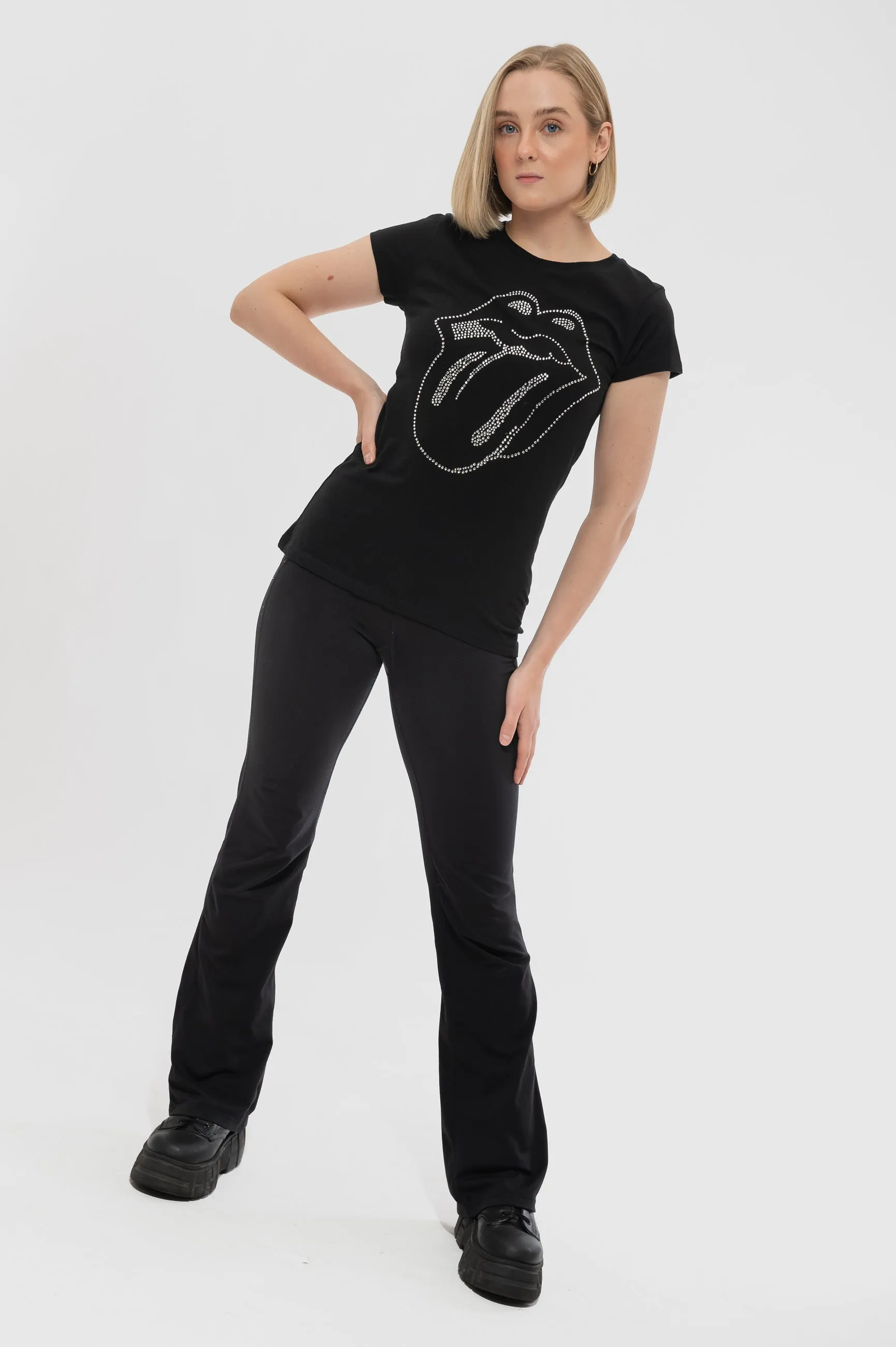 The Rolling Stones Diamante Tongue Skinny T Shirt sold by Paradiso Clothing product image thumbnail 2