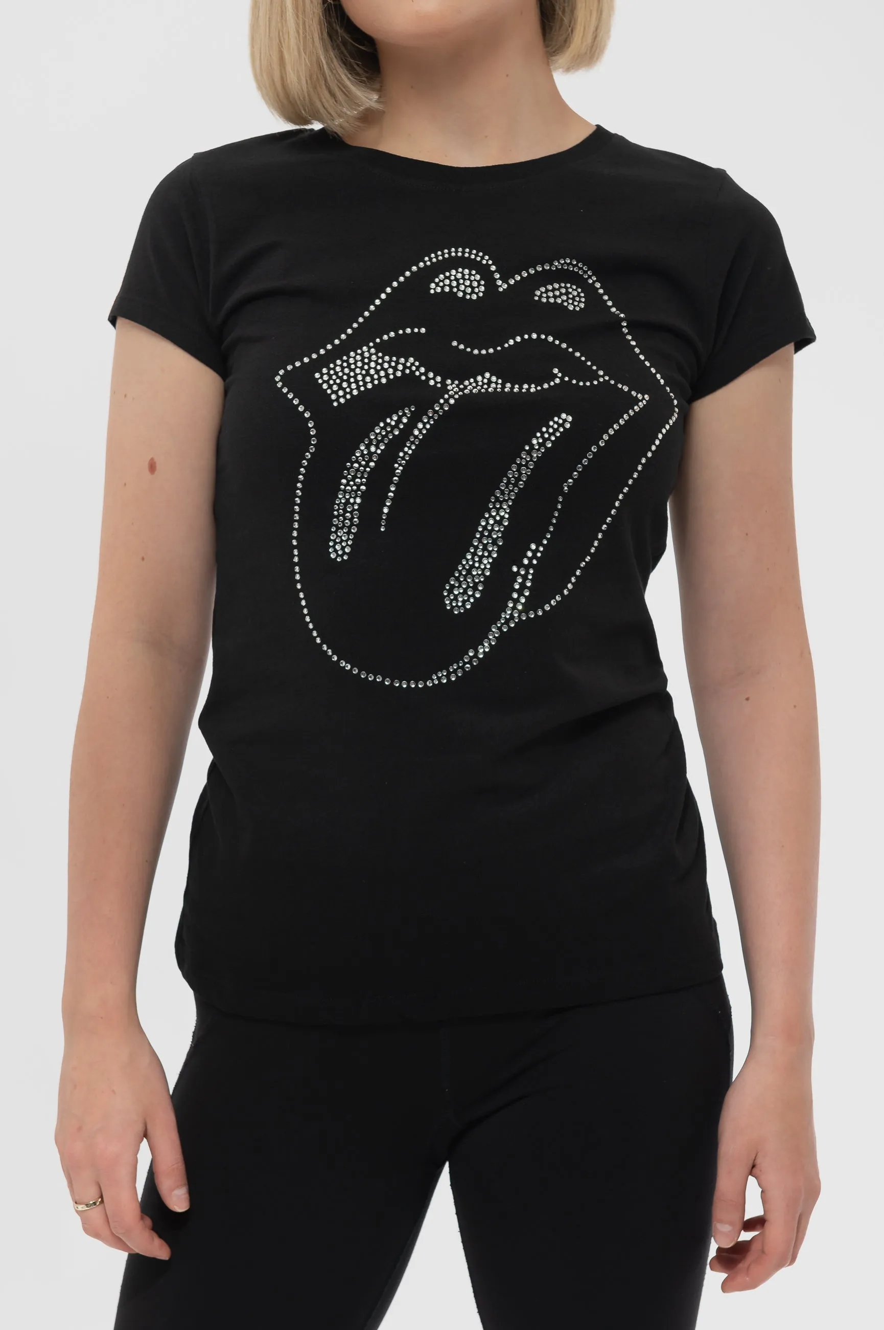 The Rolling Stones Diamante Tongue Skinny T Shirt sold by Paradiso Clothing product image thumbnail 3