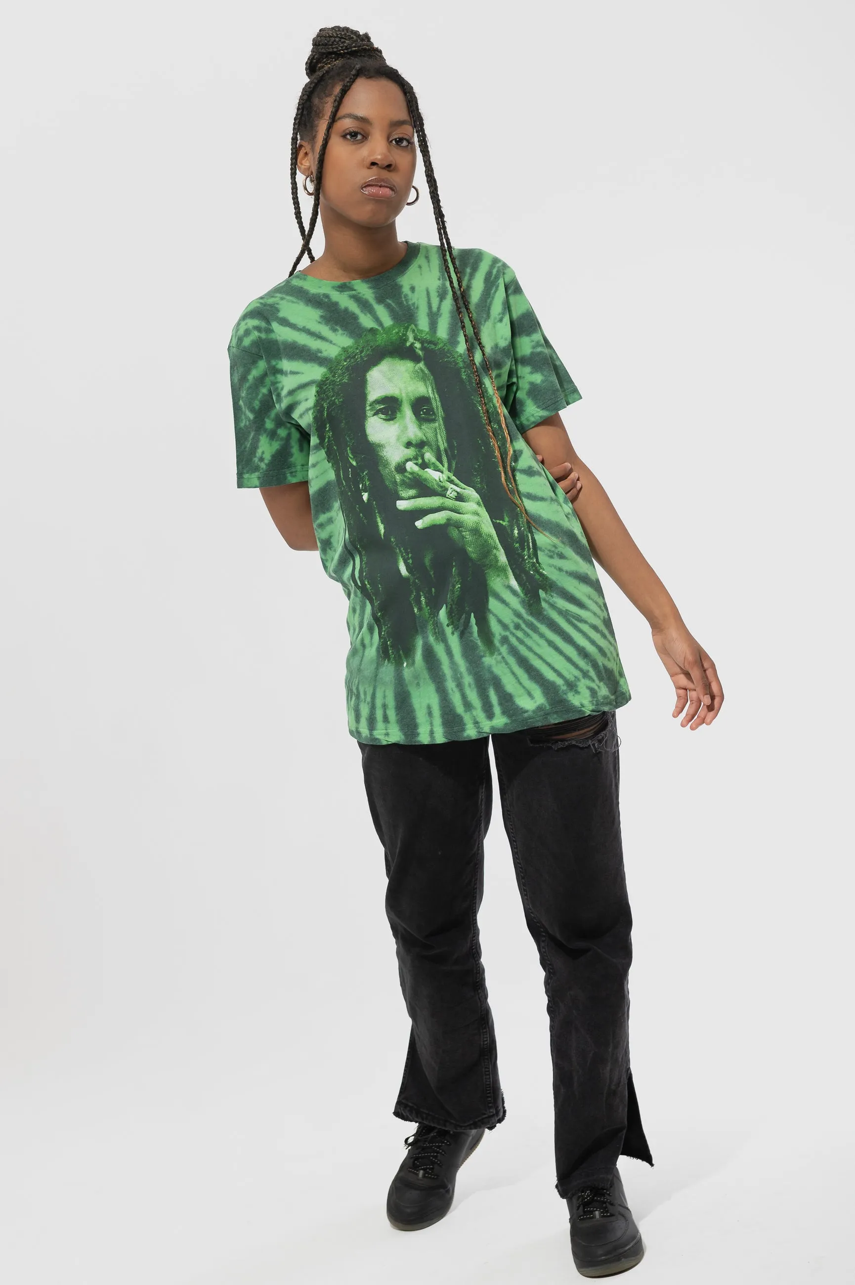 Bob Marley Smoke Portrait Tie Dye T Shirt sold by Paradiso Clothing product image thumbnail 5