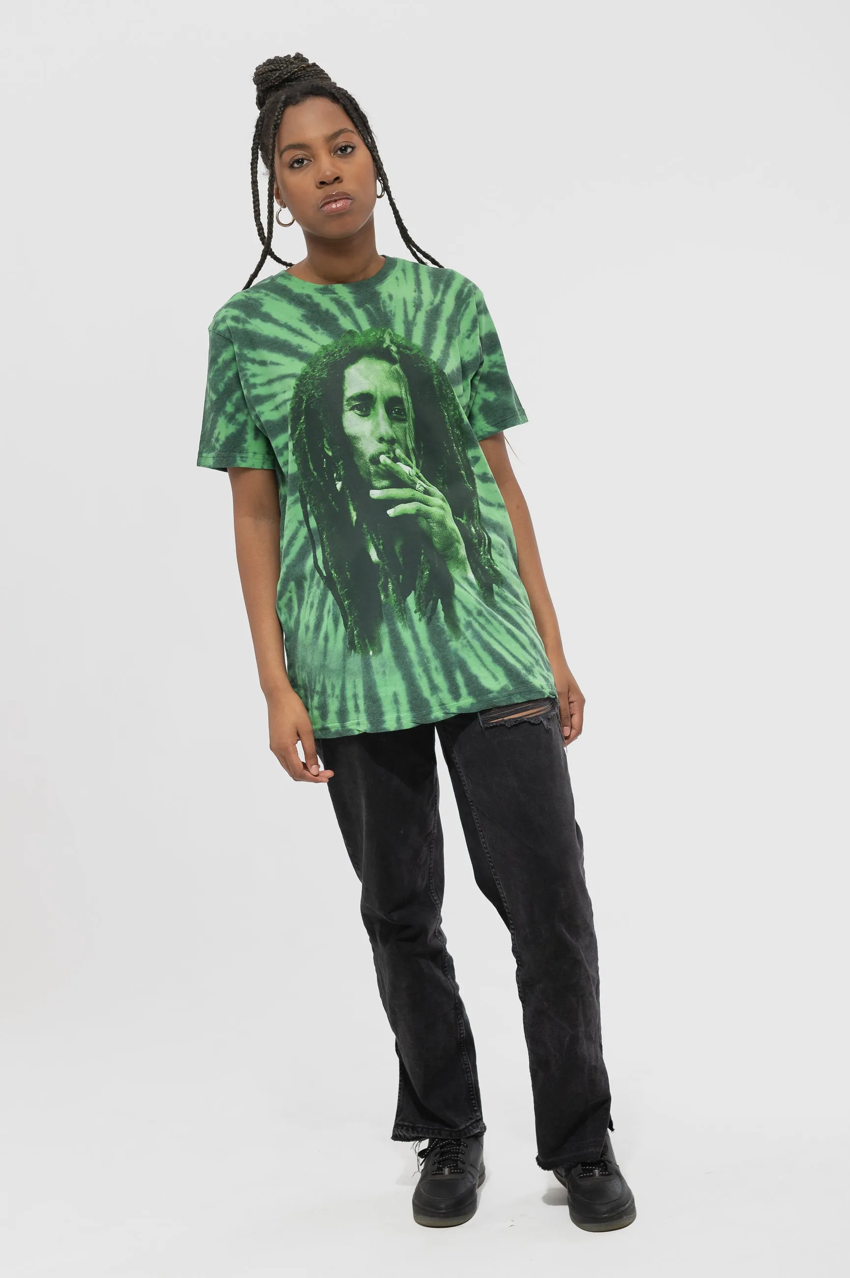 Bob Marley Smoke Portrait Tie Dye T Shirt sold by Paradiso Clothing product image thumbnail 2