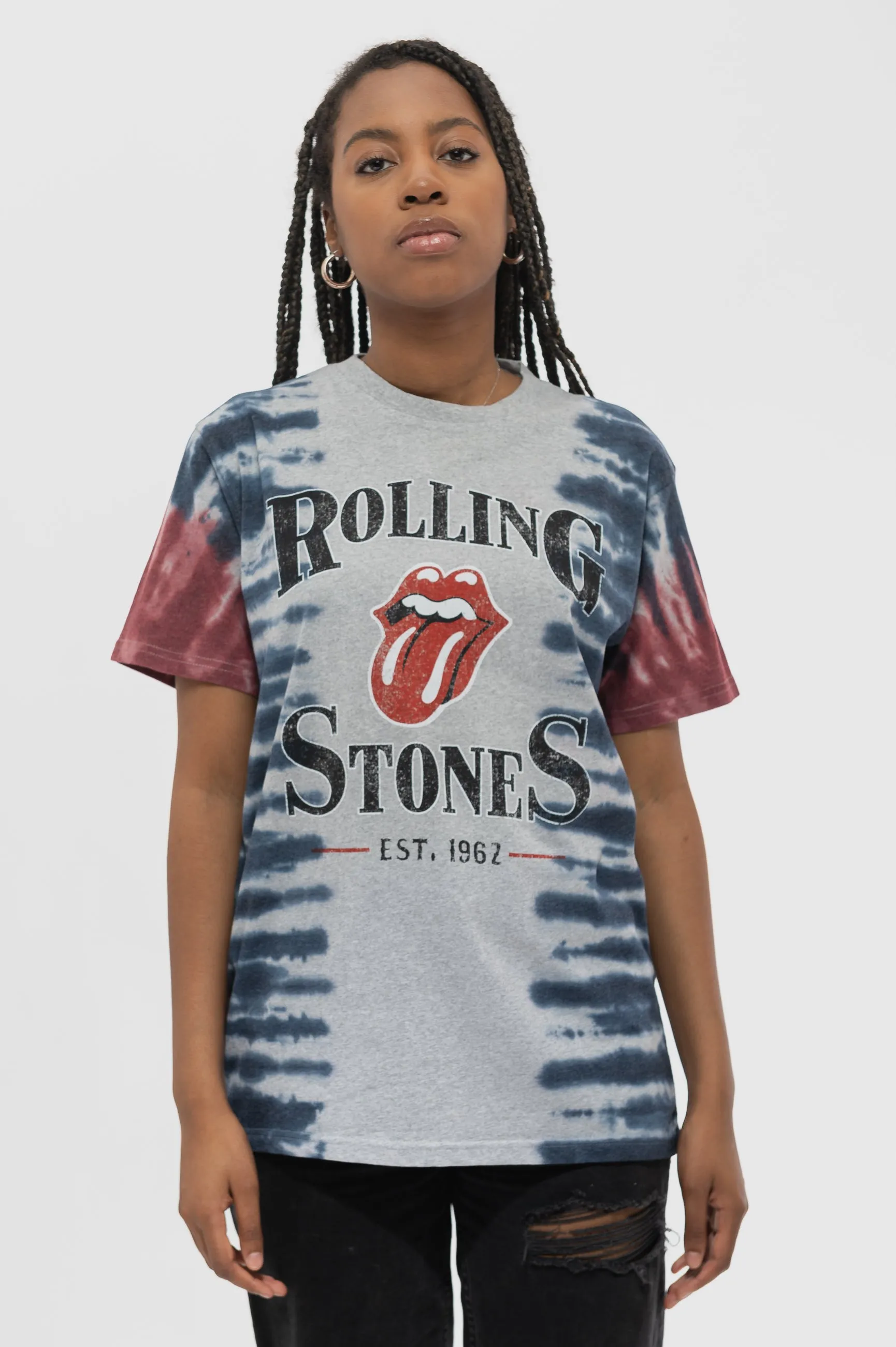The Rolling Stones Satisfaction Dip Dye Wash T Shirt sold by Paradiso Clothing