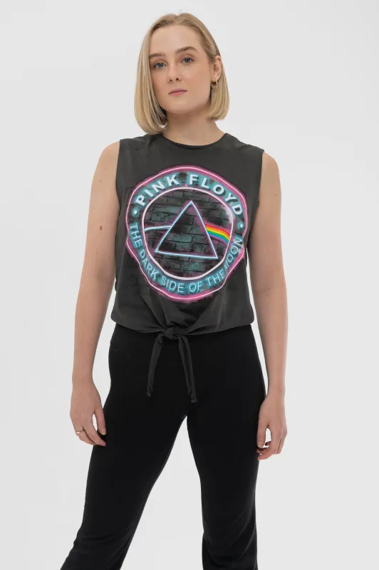 Pink Floyd Dark Side of the Moon Neon Sign Sleeveless T Shirt made by Paradiso Clothing