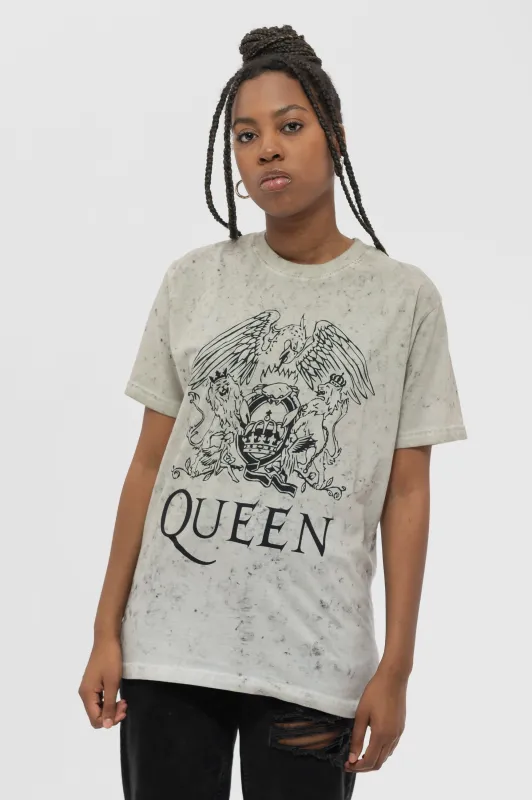 Queen Classic Crest Dip Dye T Shirt sold by Paradiso Clothing
