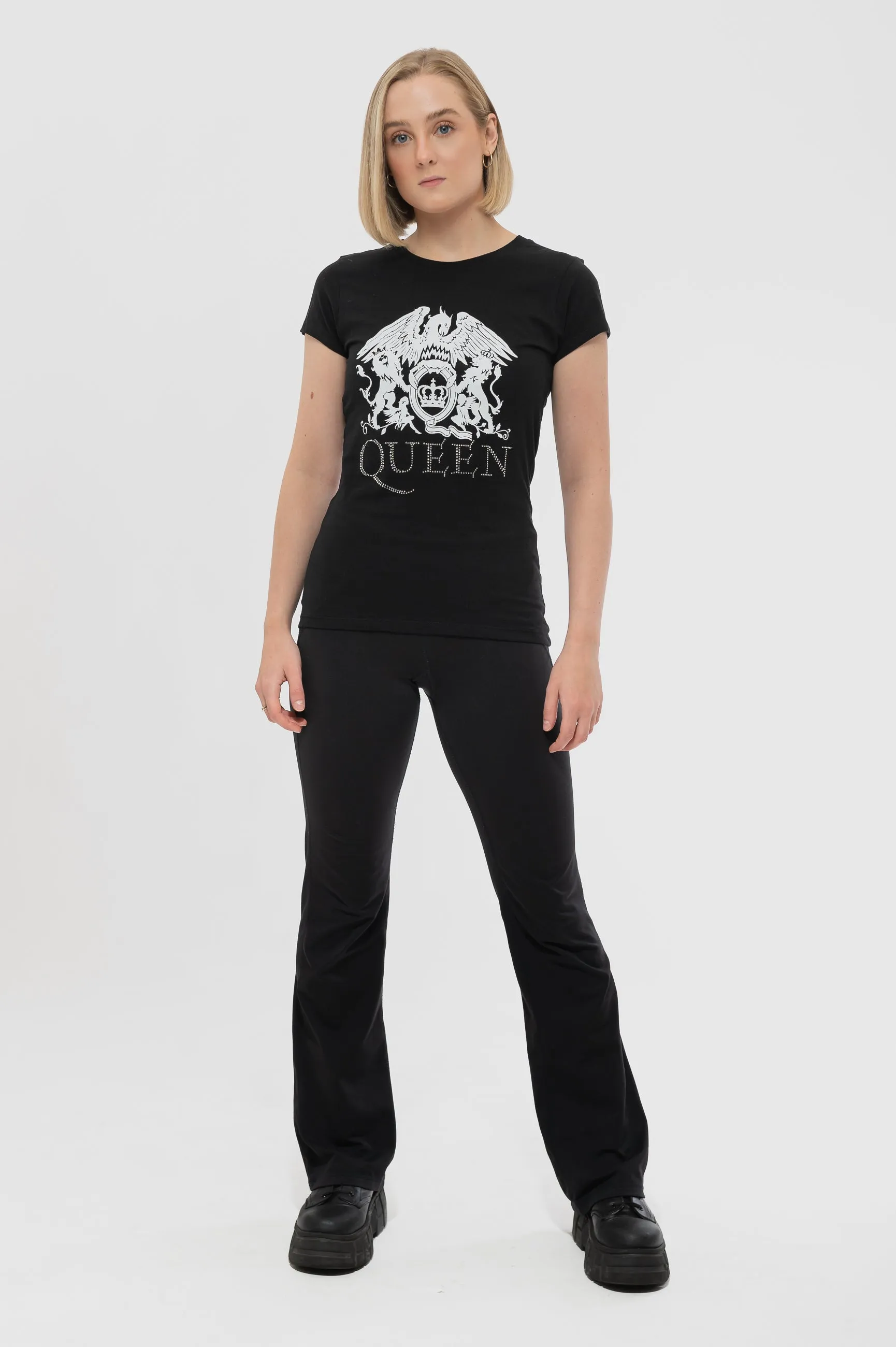 Queen Diamante Crest Skinny T Shirt sold by Paradiso Clothing product image thumbnail 2