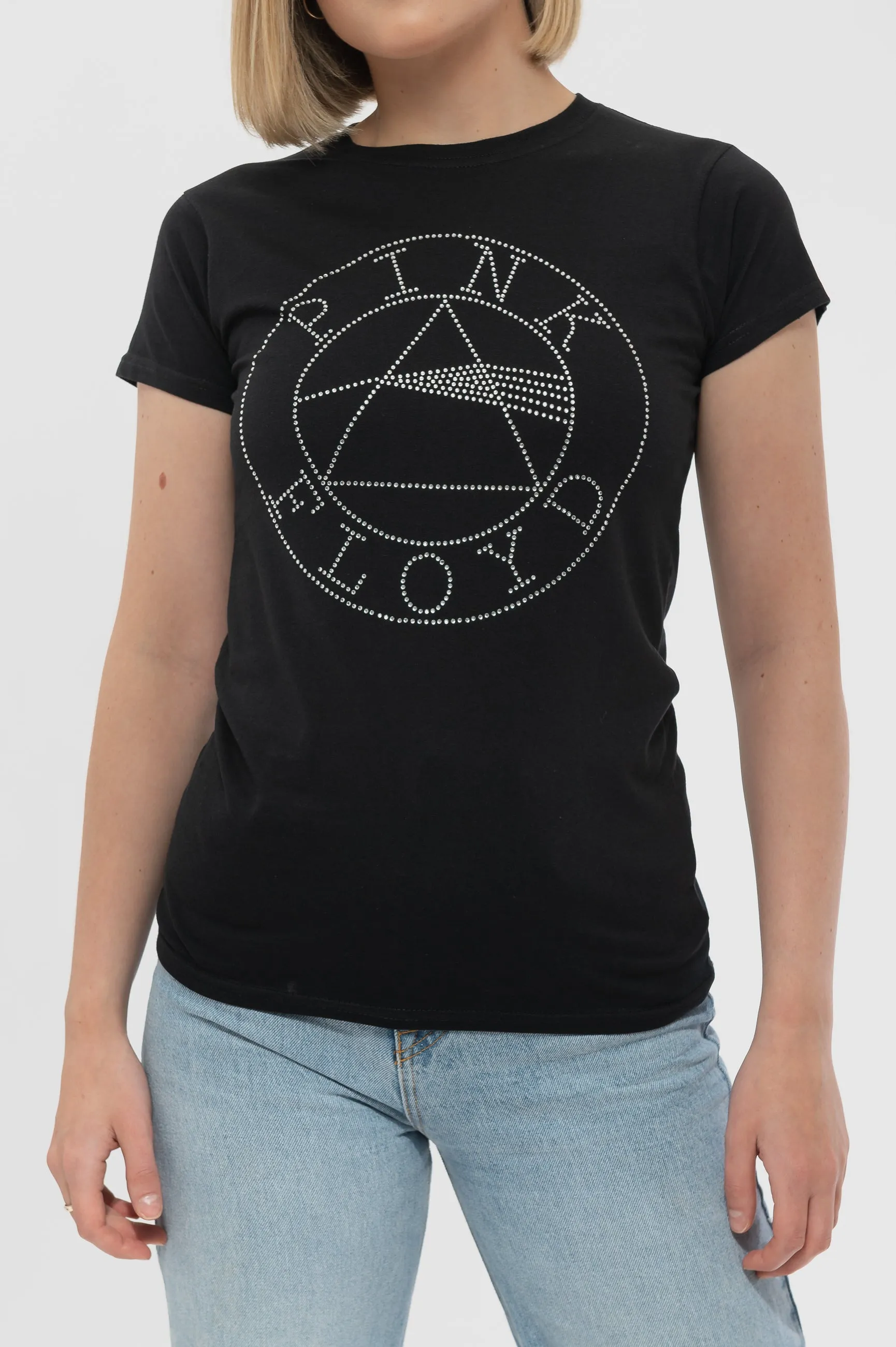 Pink Floyd Dark Side of the Moon Diamante Circle Skinny T Shirt sold by Paradiso Clothing product image thumbnail 3
