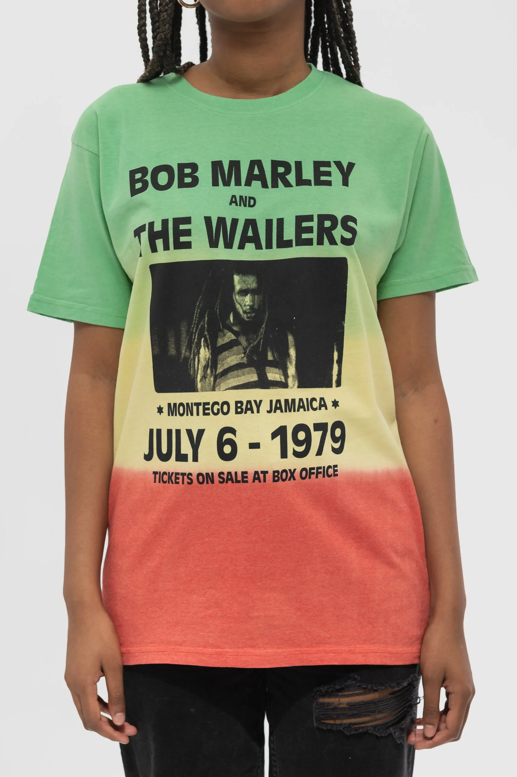 Bob Marley Montego Bay Dip Dye Green T Shirt sold by Paradiso Clothing product image thumbnail 3