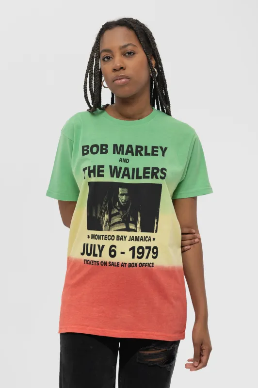 Bob Marley Montego Bay Dip Dye Green T Shirt sold by Paradiso Clothing