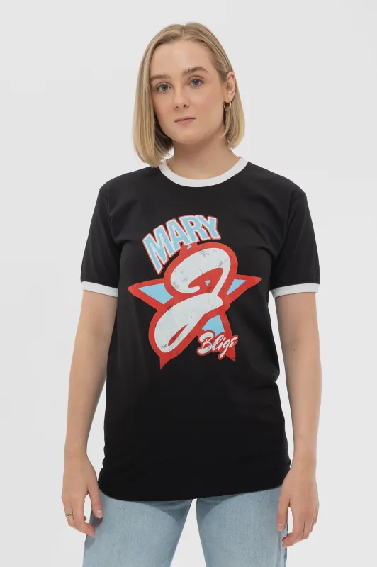 Mary J Blige Americana Ringer T Shirt sold by Paradiso Clothing