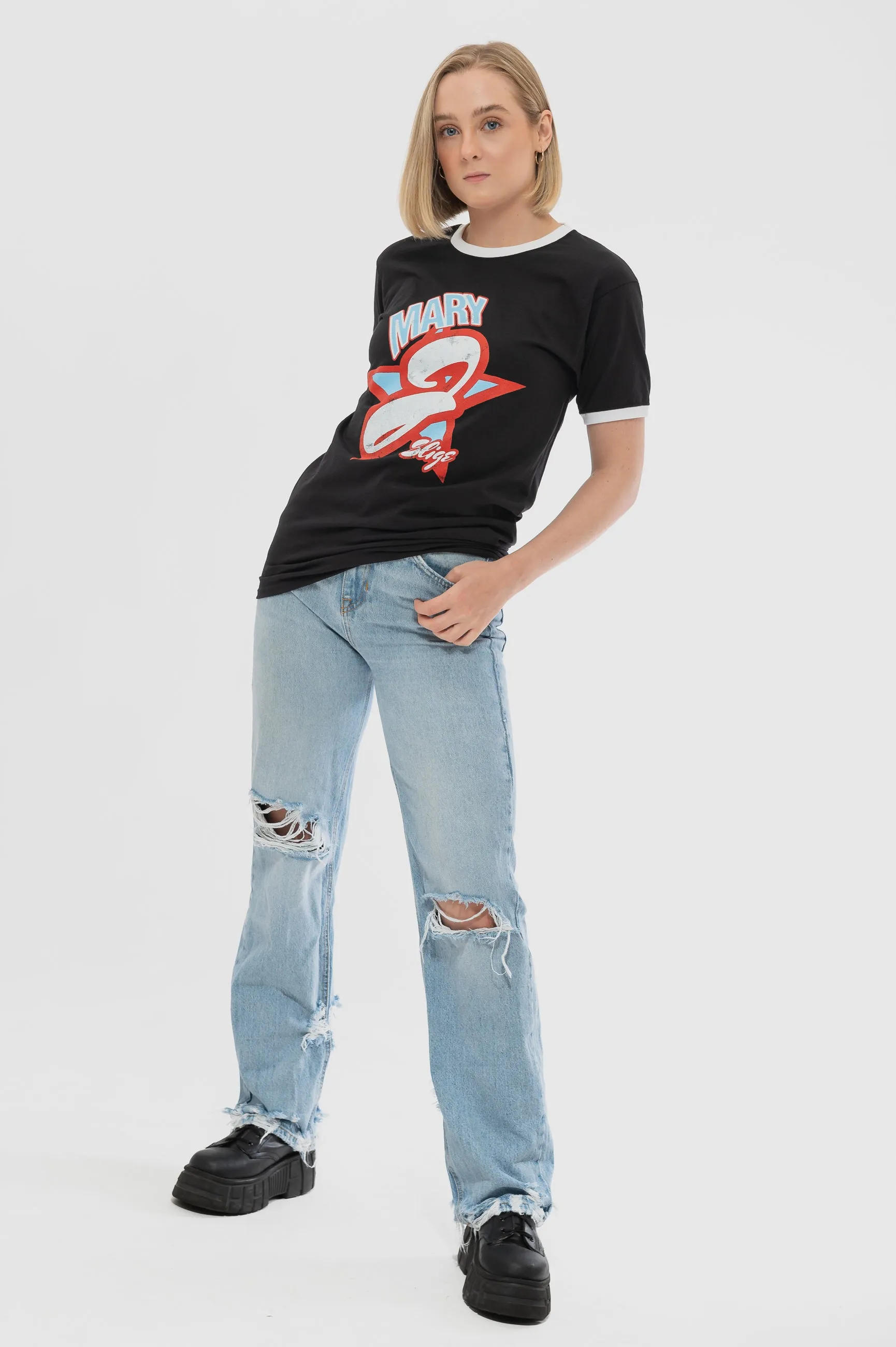 Mary J Blige Americana Ringer T Shirt sold by Paradiso Clothing product image thumbnail 5