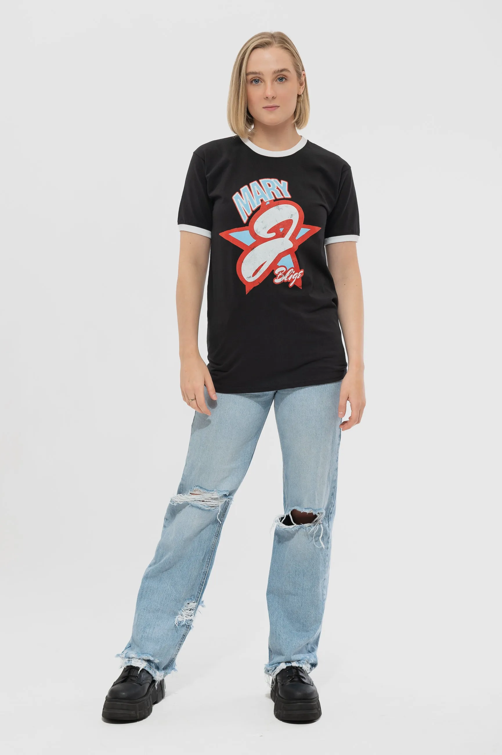 Mary J Blige Americana Ringer T Shirt sold by Paradiso Clothing product image thumbnail 2