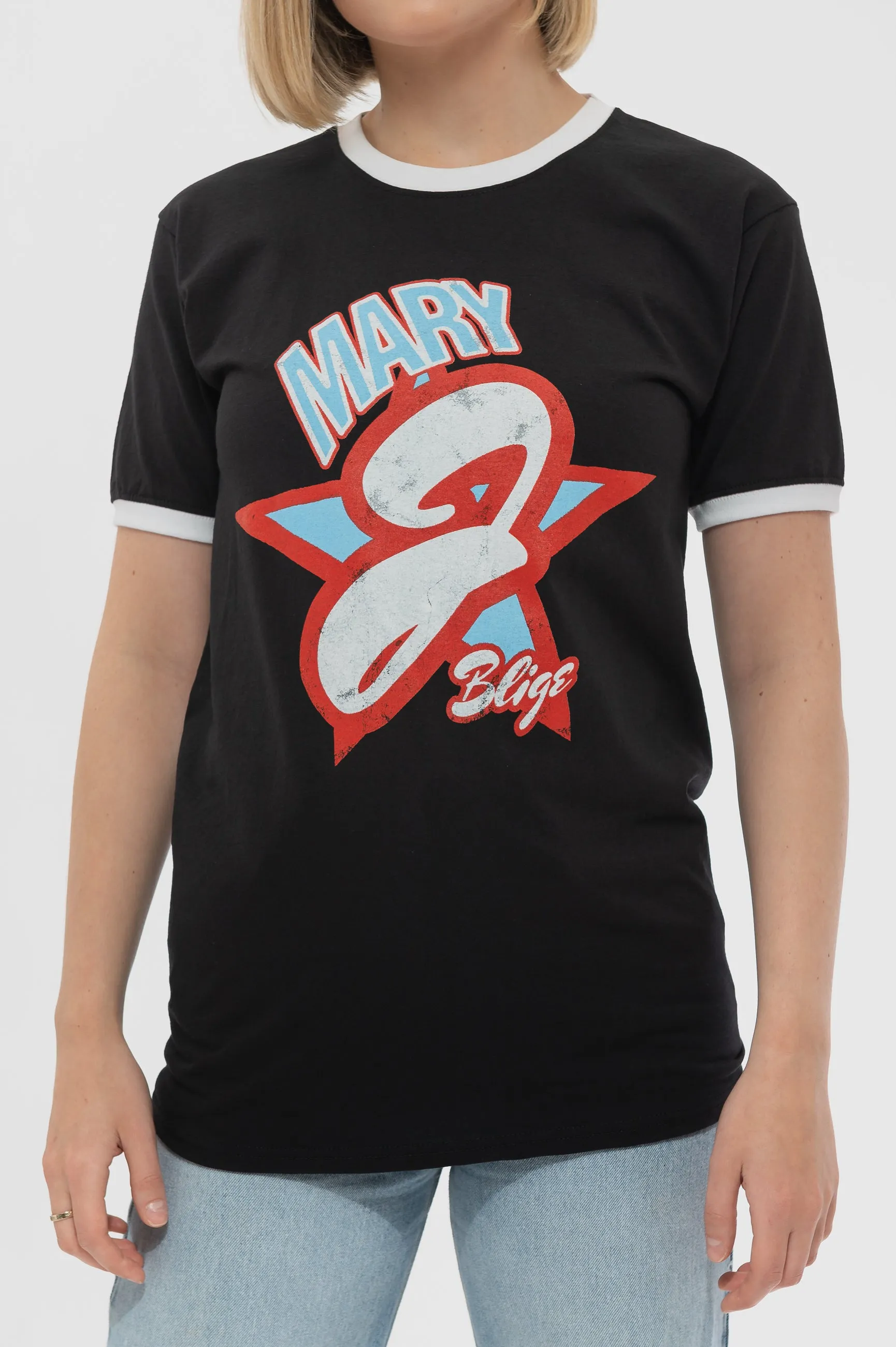 Mary J Blige Americana Ringer T Shirt sold by Paradiso Clothing product image thumbnail 3