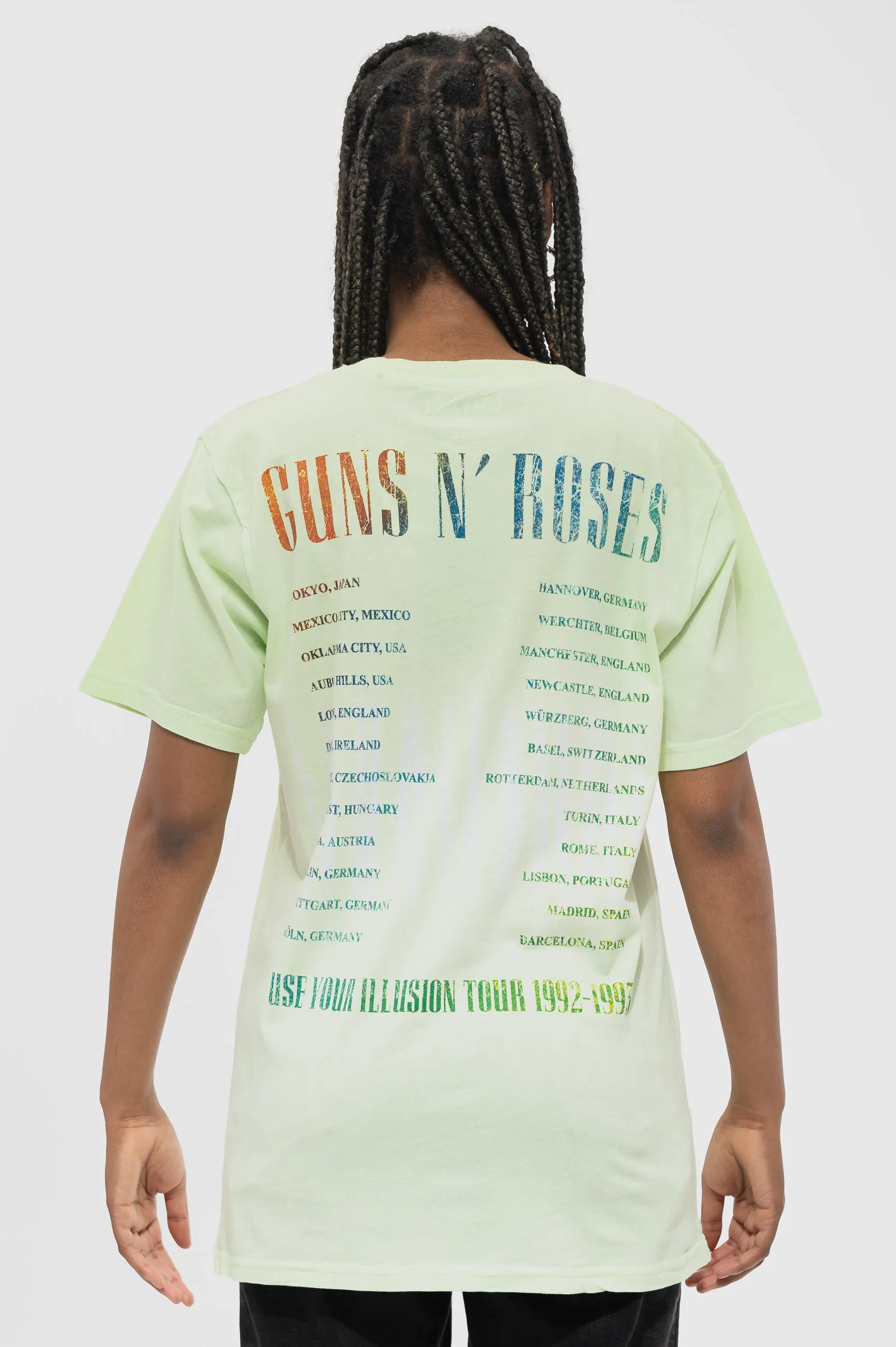 Guns N' Roses Use Your Illusion Tour Dip Dye Wash T Shirt sold by Paradiso Clothing product image thumbnail 4