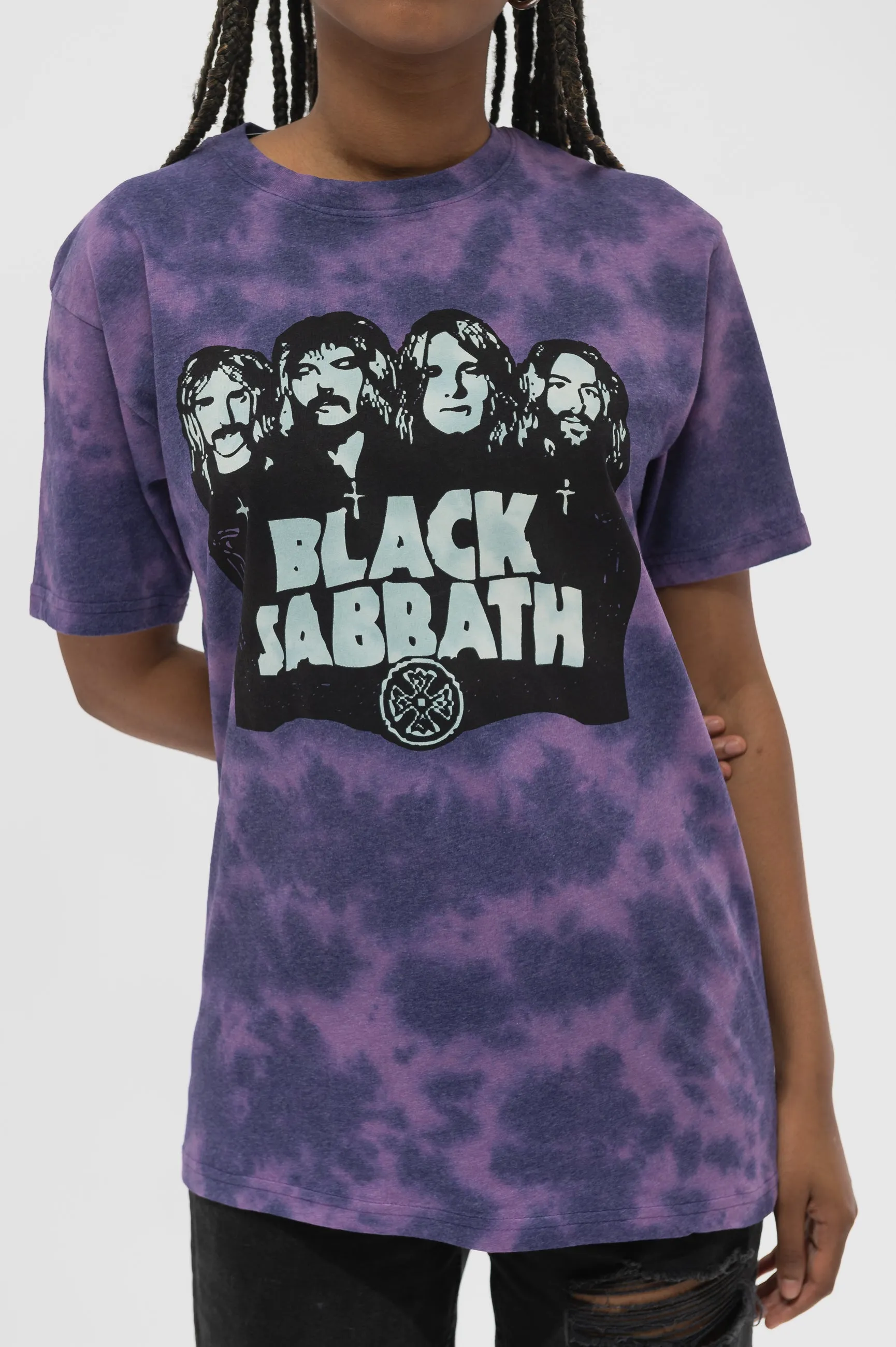 Black Sabbath Band Logo Dye Wash T Shirt sold by Paradiso Clothing product image thumbnail 3
