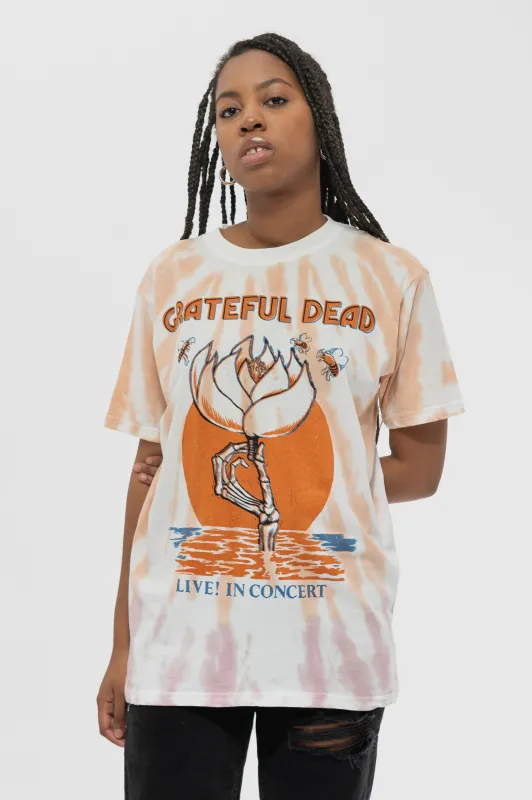Grateful Dead Sugar Magnolia Dip Dye T Shirt sold by Paradiso Clothing