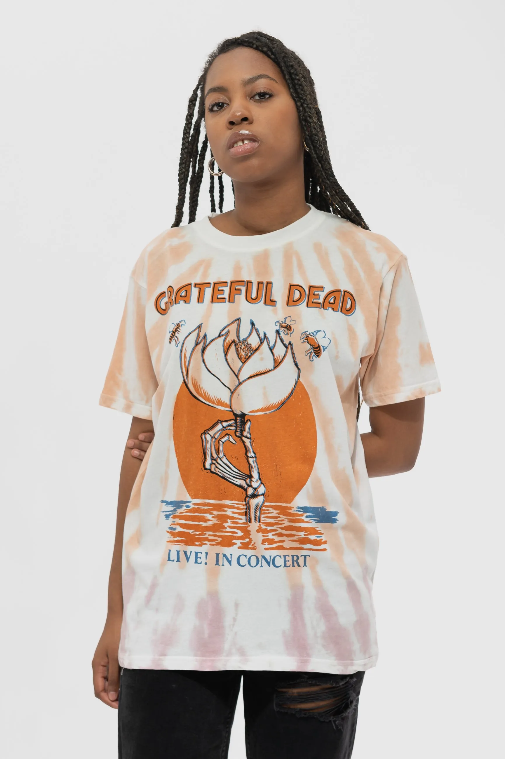 Grateful Dead Sugar Magnolia Dip Dye T Shirt sold by Paradiso Clothing
