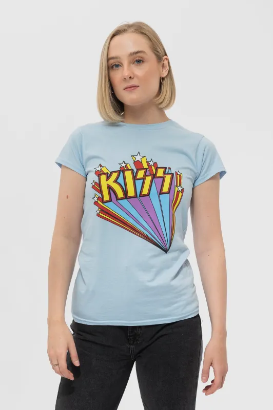 KISS Vintage Stars Logo Skinny T Shirt sold by Paradiso Clothing