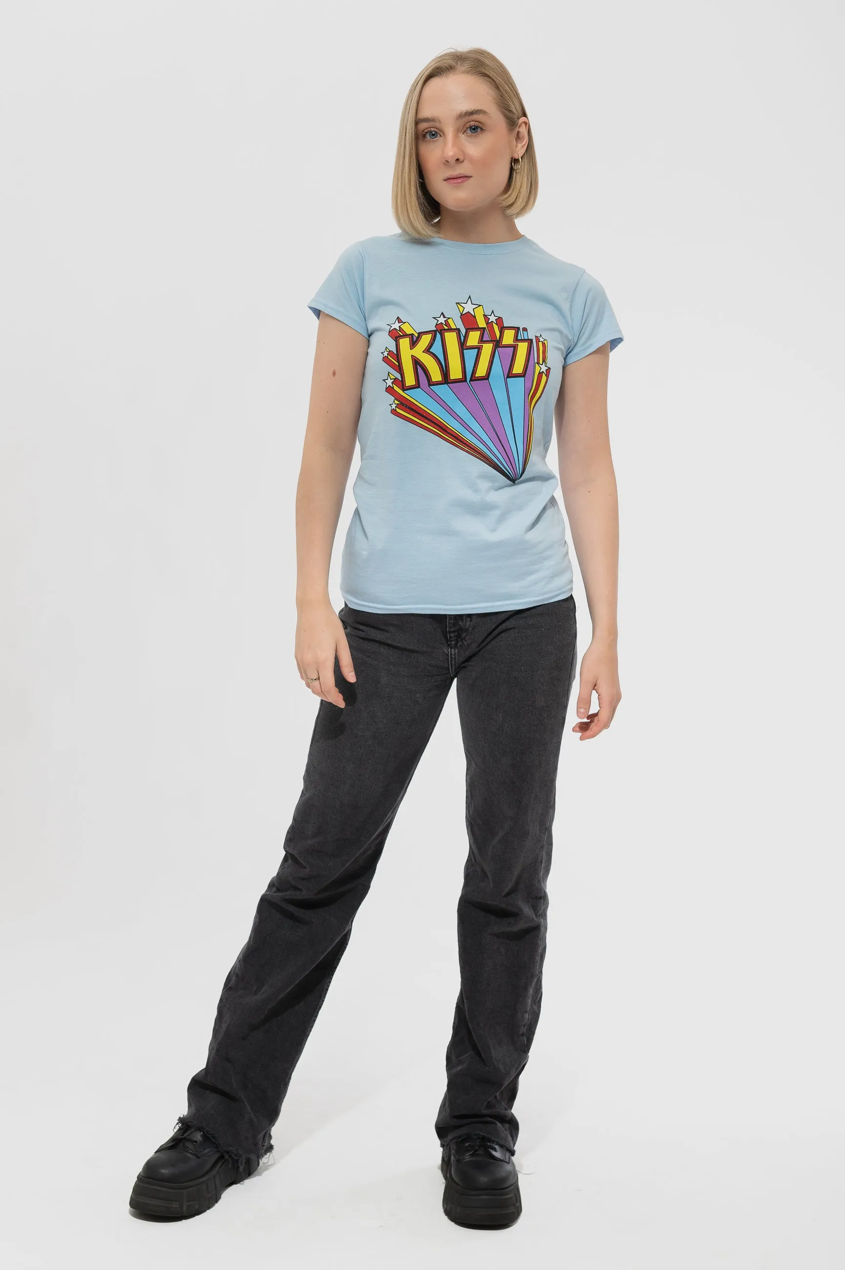 KISS Vintage Stars Logo Skinny T Shirt sold by Paradiso Clothing product image thumbnail 2