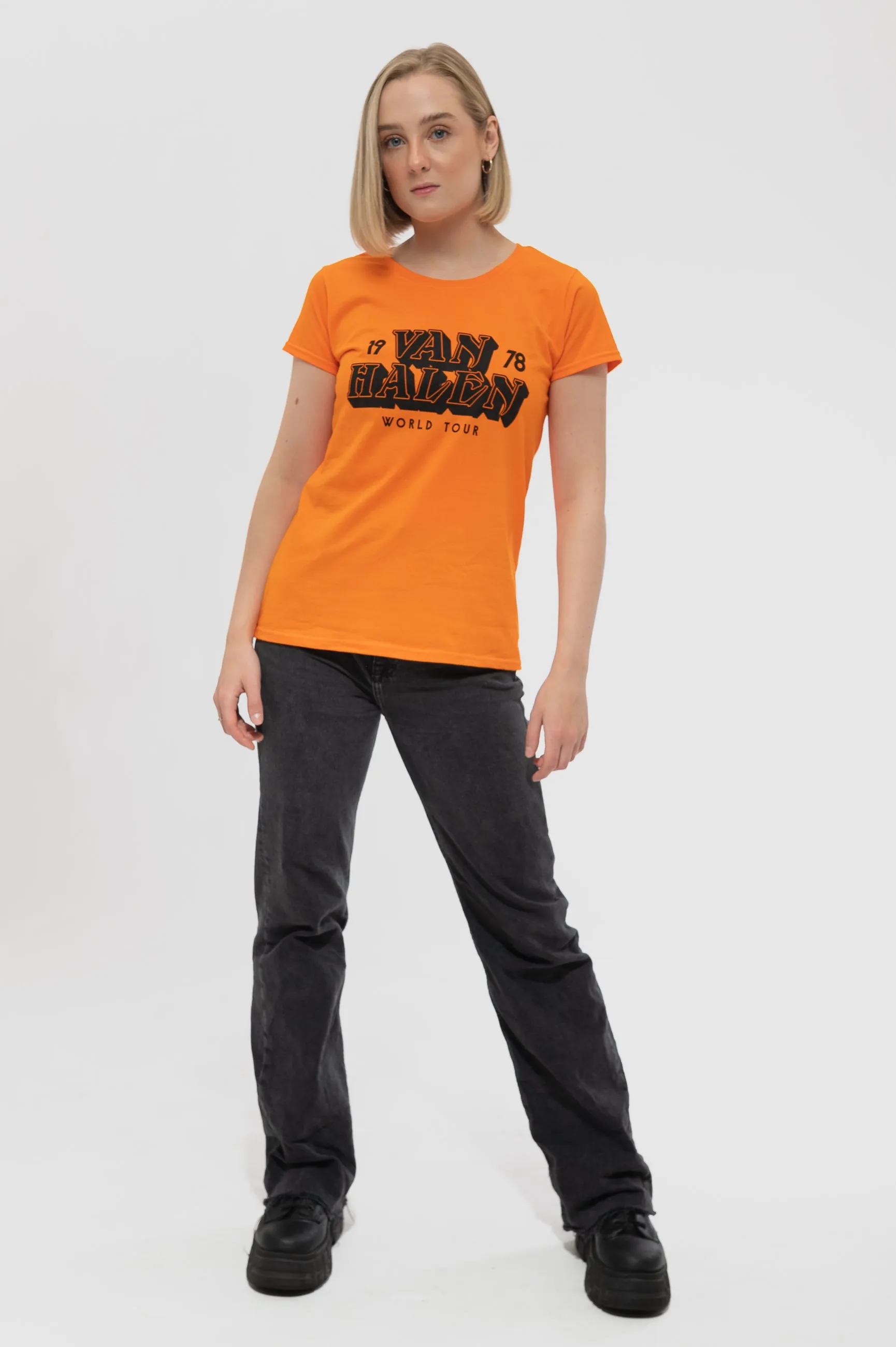 Van Halen World Tour 78 Skinny T Shirt sold by Paradiso Clothing product image thumbnail 2