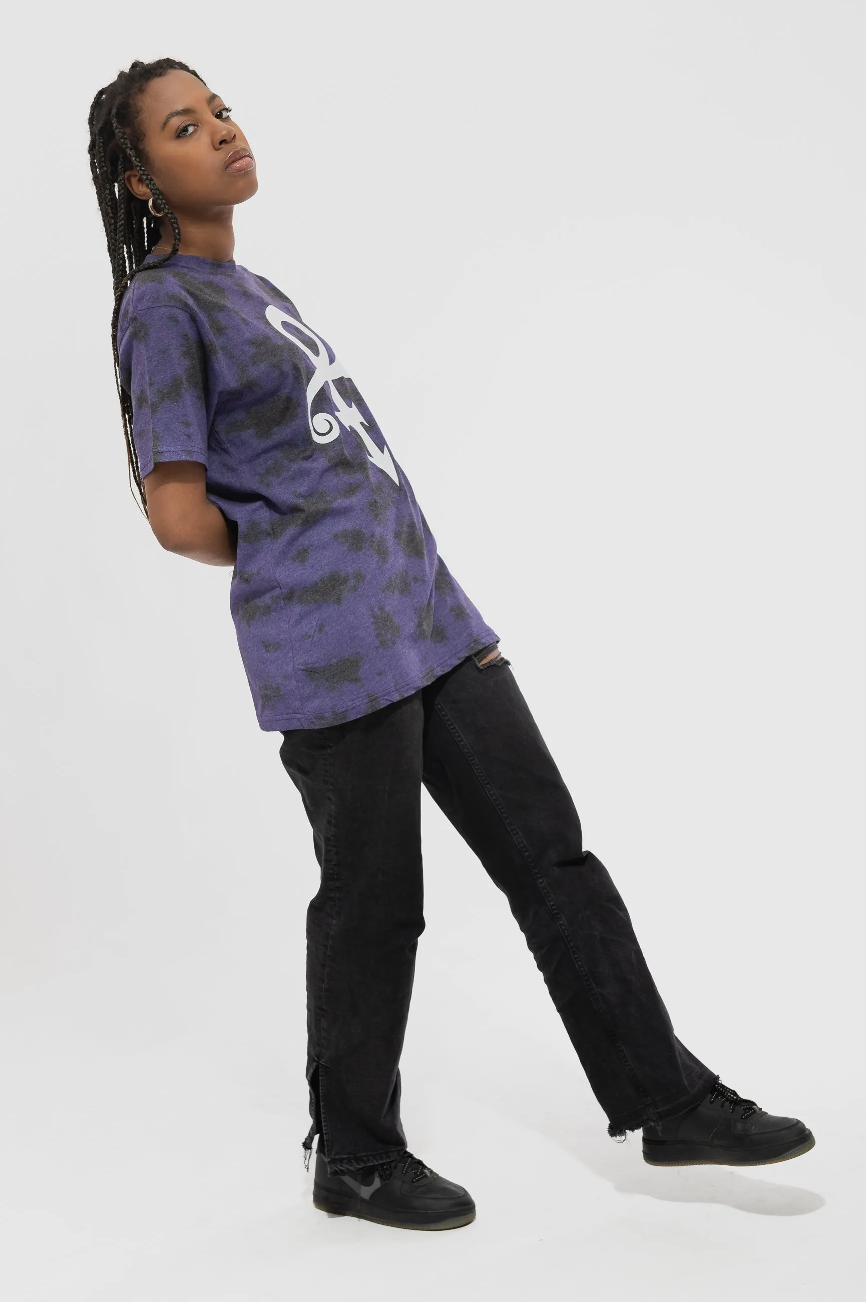 Prince White Symbol Dip Dye T Shirt sold by Paradiso Clothing product image thumbnail 5