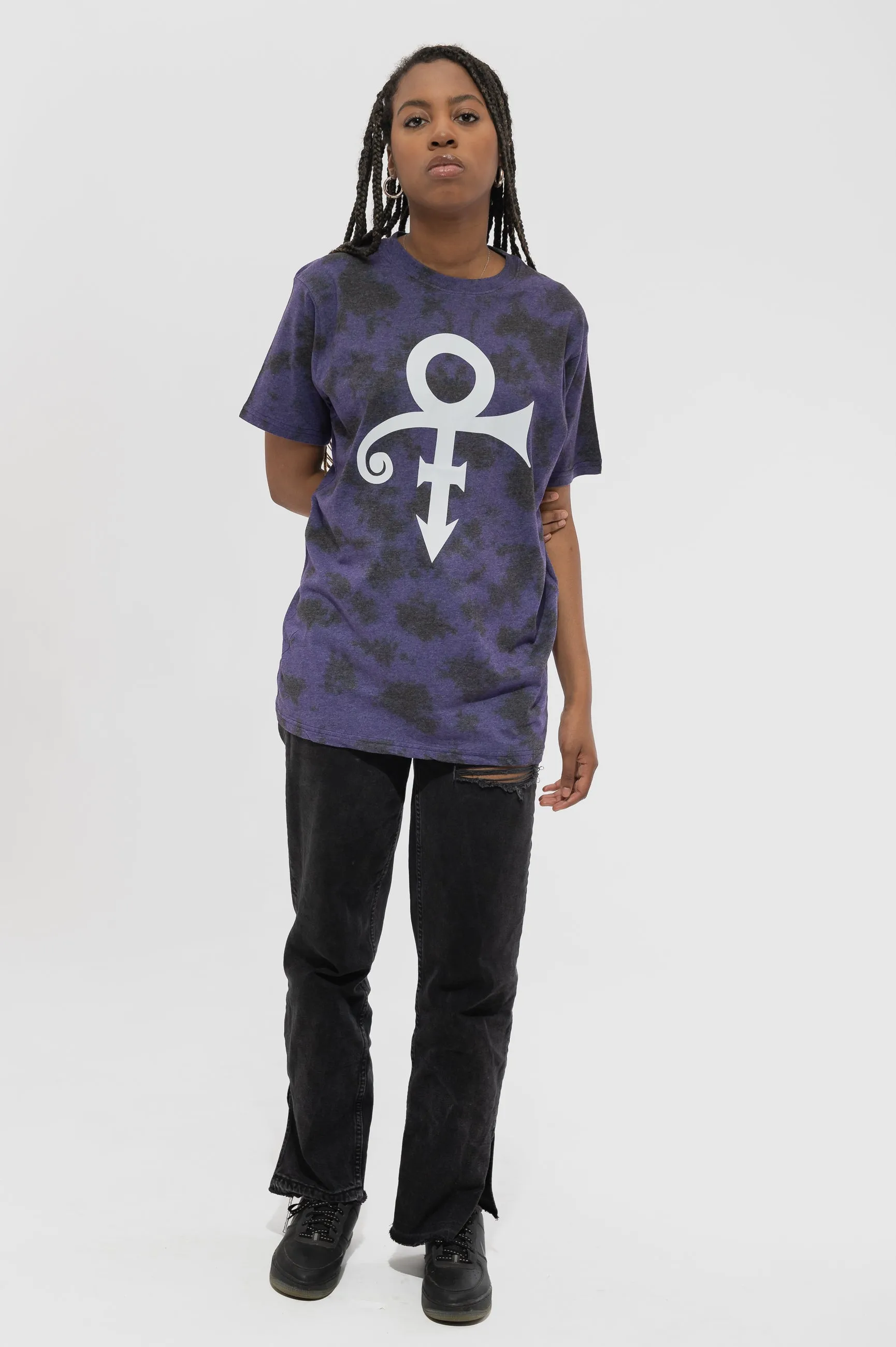 Prince White Symbol Dip Dye T Shirt sold by Paradiso Clothing product image thumbnail 2