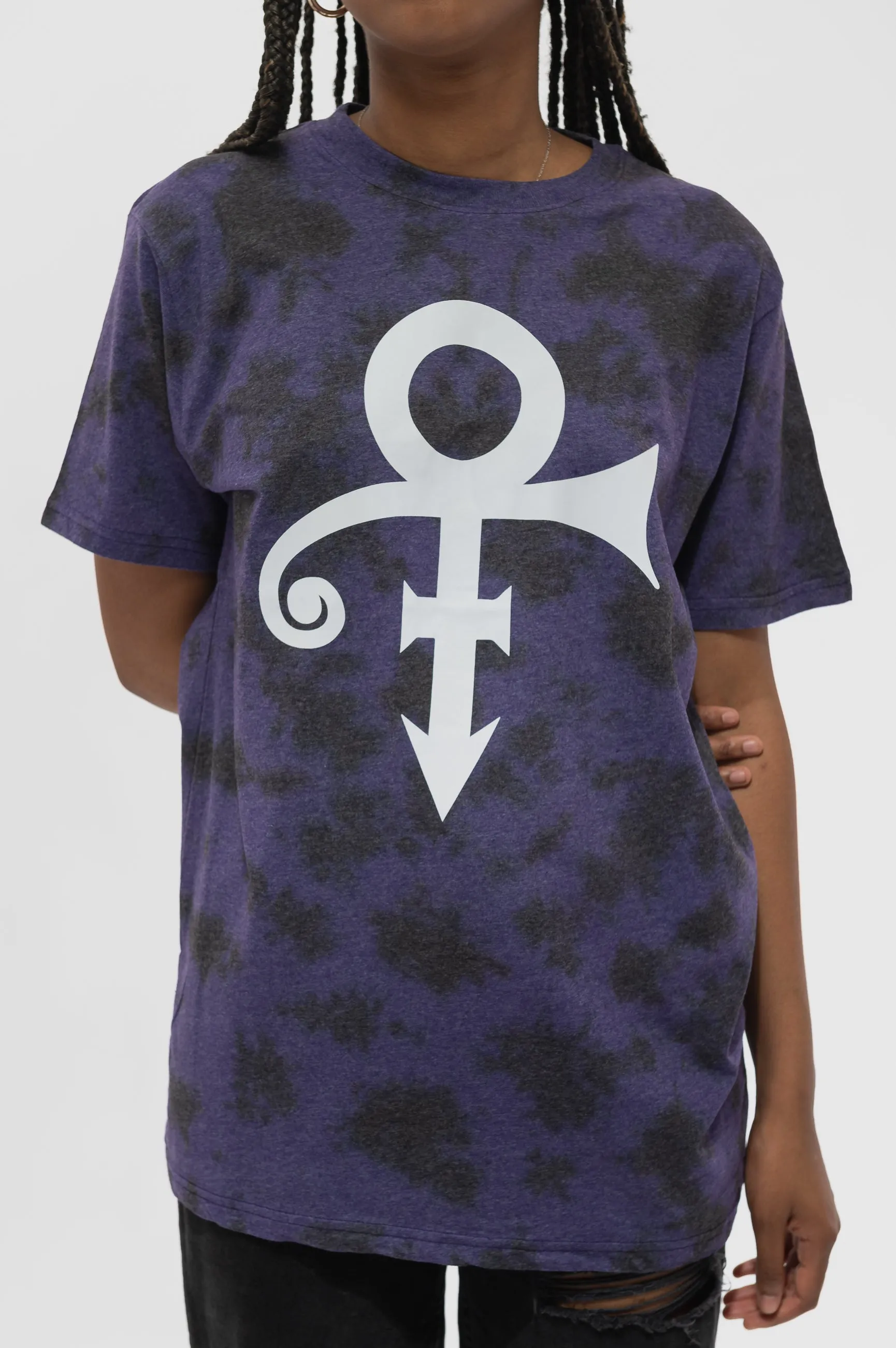 Prince White Symbol Dip Dye T Shirt sold by Paradiso Clothing product image thumbnail 3