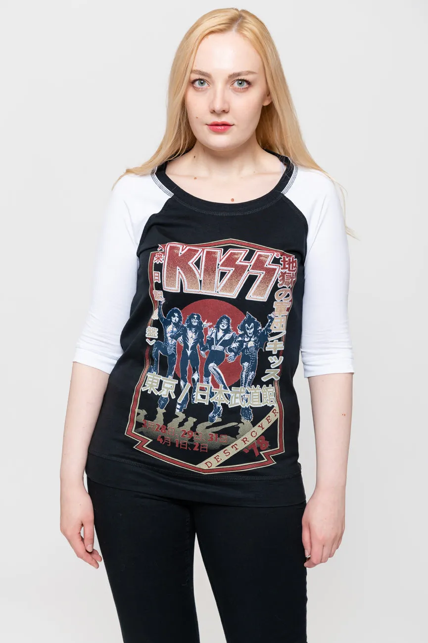 Kiss Destroyer Tour 1978 Raglan sold by Paradiso Clothing