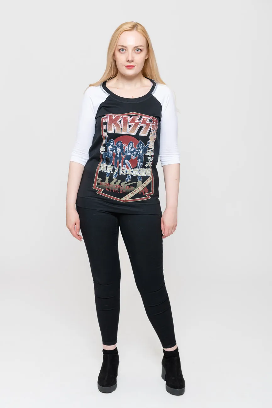 Kiss Destroyer Tour 1978 Raglan sold by Paradiso Clothing product image thumbnail 2