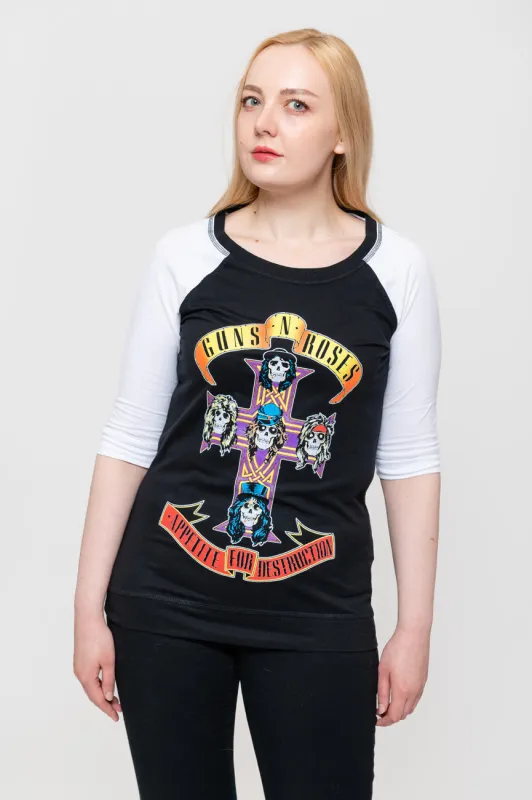 Guns N Roses Appetite for Destruction Raglan sold by Paradiso Clothing