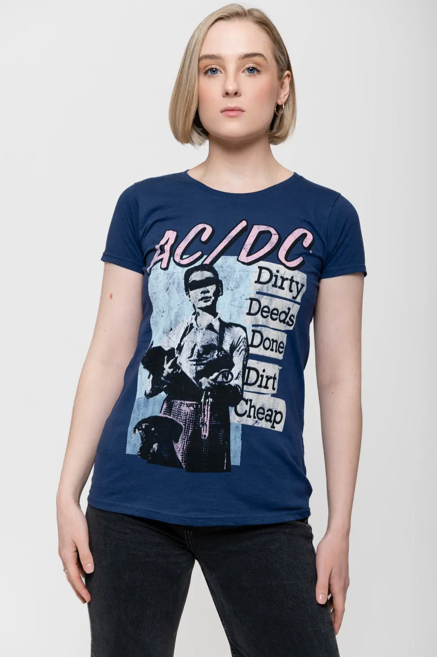 AC/DC Dirty Deeds Vintage Skinny Fit T Shirt sold by Paradiso Clothing