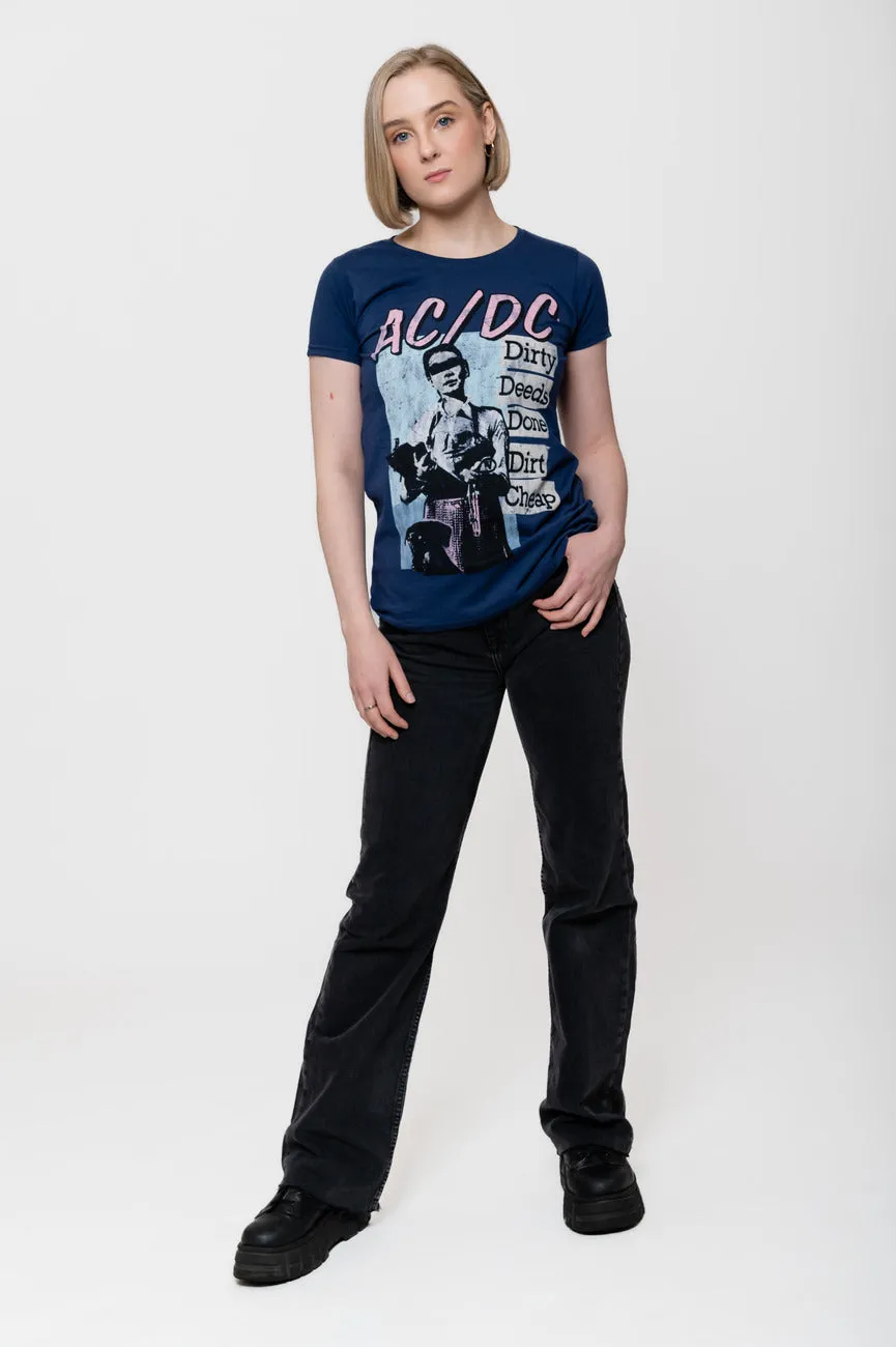 AC/DC Dirty Deeds Vintage Skinny Fit T Shirt sold by Paradiso Clothing product image thumbnail 5