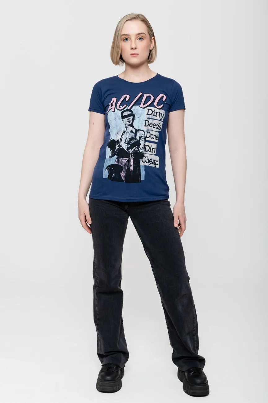 AC/DC Dirty Deeds Vintage Skinny Fit T Shirt sold by Paradiso Clothing product image thumbnail 2