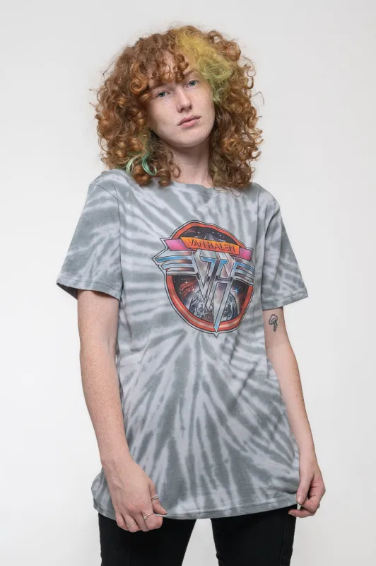 Van Halen Chrome Logo Dip Dye T Shirt sold by Paradiso Clothing