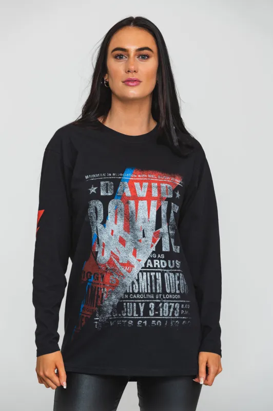 David Bowie Hammersmith Odeon Long Sleeve sold by Paradiso Clothing