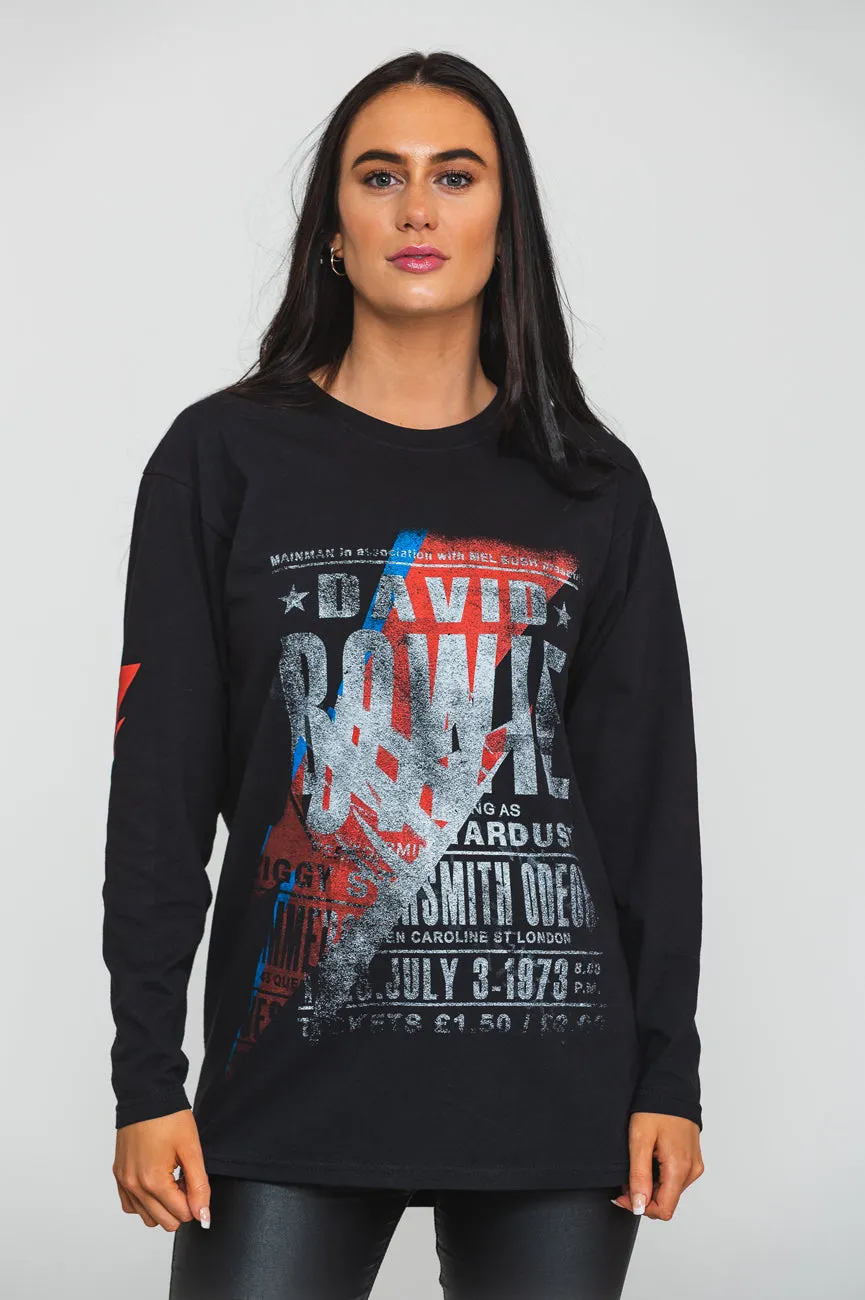 David Bowie Hammersmith Odeon Long Sleeve sold by Paradiso Clothing