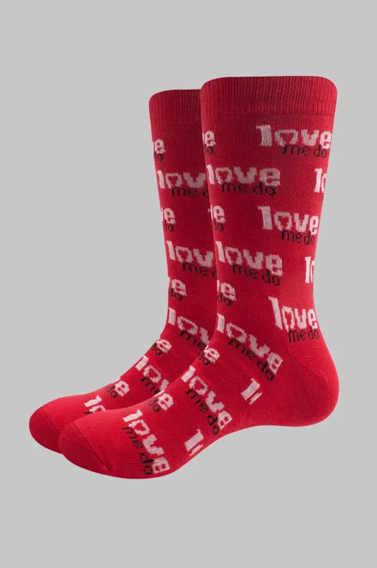 The Beatles Love Me Do Repeat Womens Socks sold by Paradiso Clothing