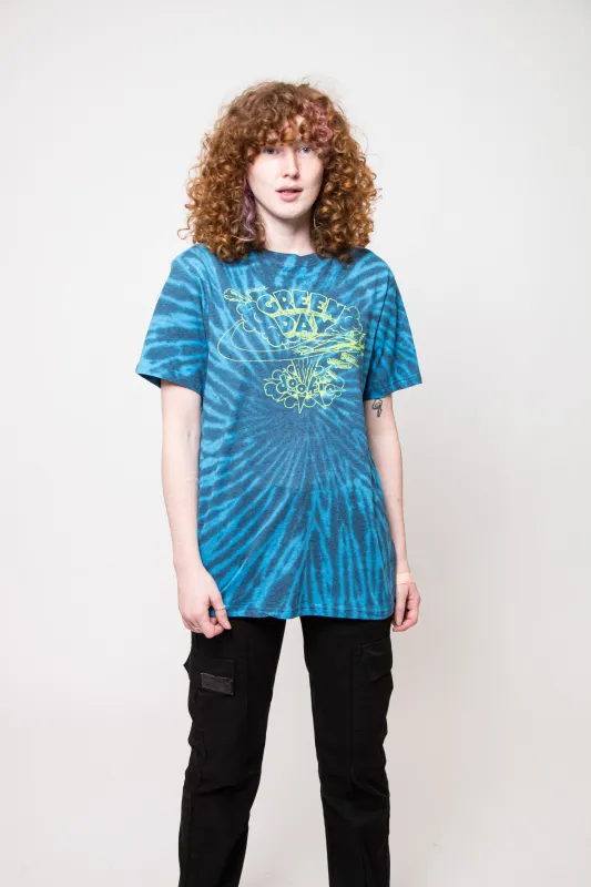 Green Day Dookie Line Art Tie Dye T Shirt sold by Paradiso Clothing