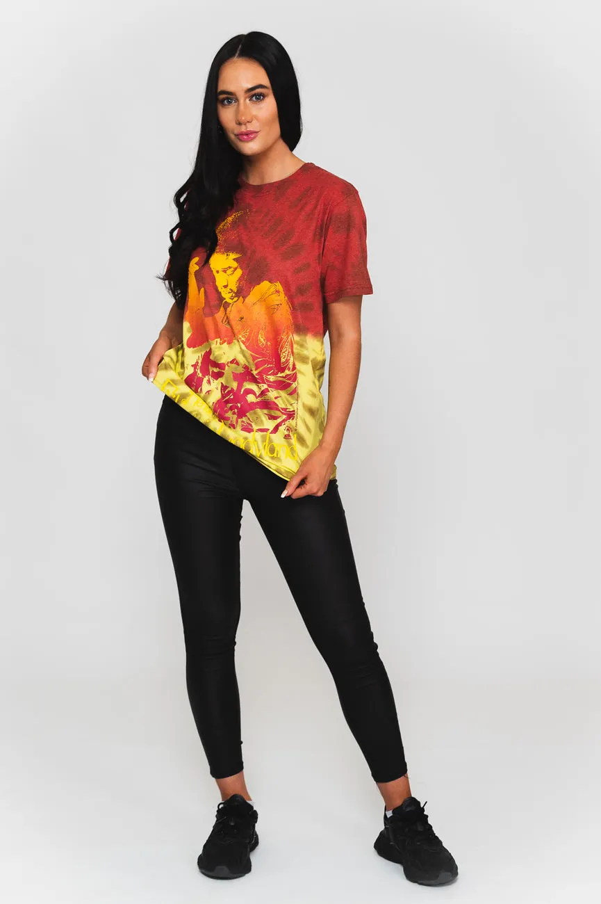 Jimi Hendrix Electric Ladyland Dip Dye T Shirt sold by Paradiso Clothing product image thumbnail 5