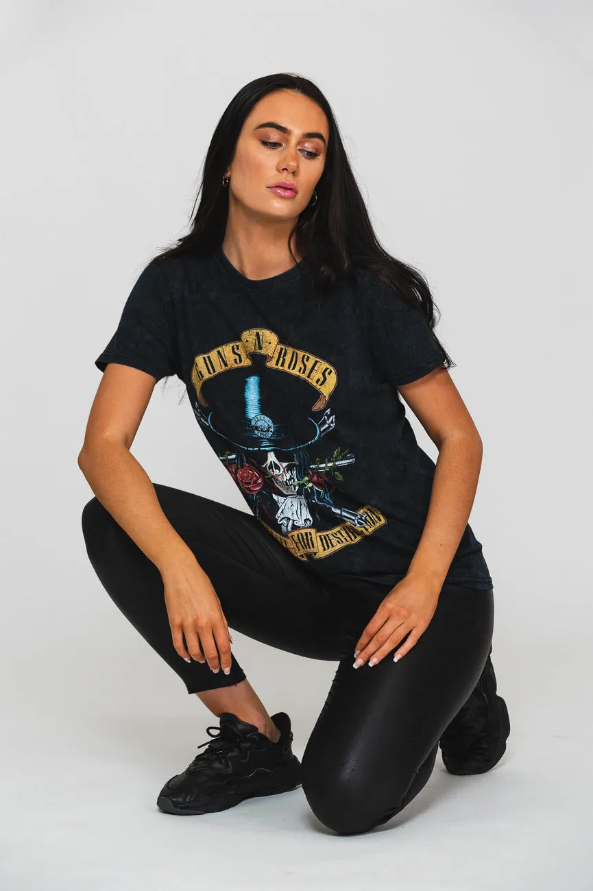 Guns N Roses Appetite for Destruction Washed Dip Dye T Shirt sold by Paradiso Clothing product image thumbnail 5