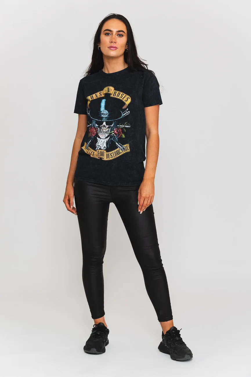 Guns N Roses Appetite for Destruction Washed Dip Dye T Shirt sold by Paradiso Clothing product image thumbnail 2