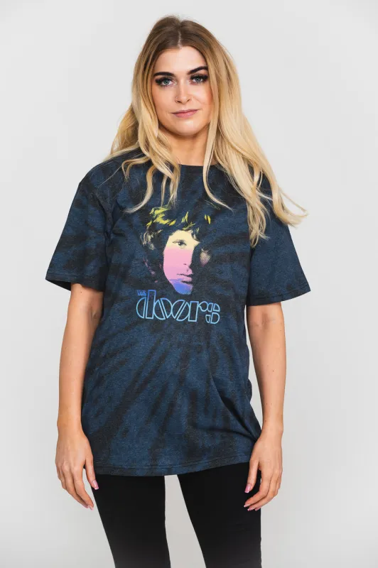 The Doors Halftone Gradient Tie Dye T Shirt sold by Paradiso Clothing
