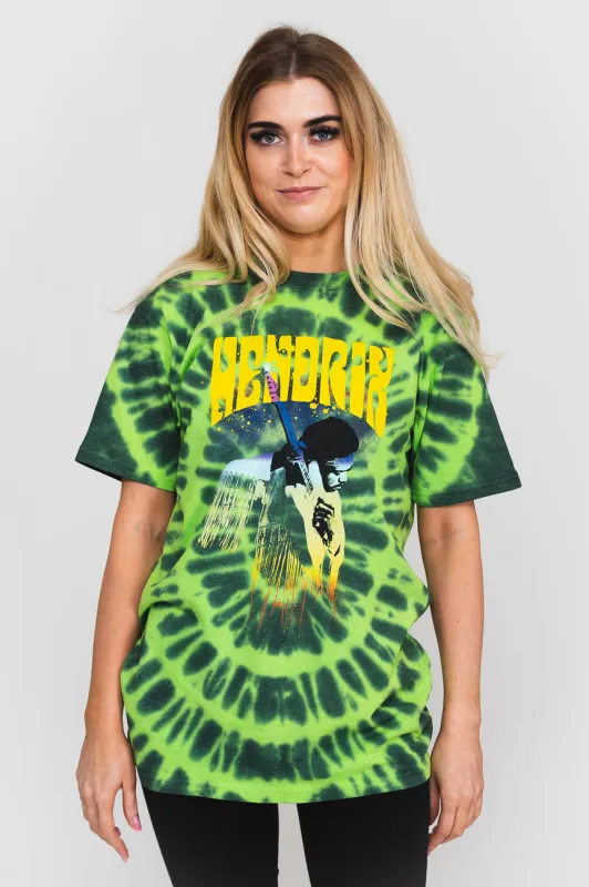 Jimi Hendrix Hear The Vibe Tie Dye T Shirt sold by Paradiso Clothing