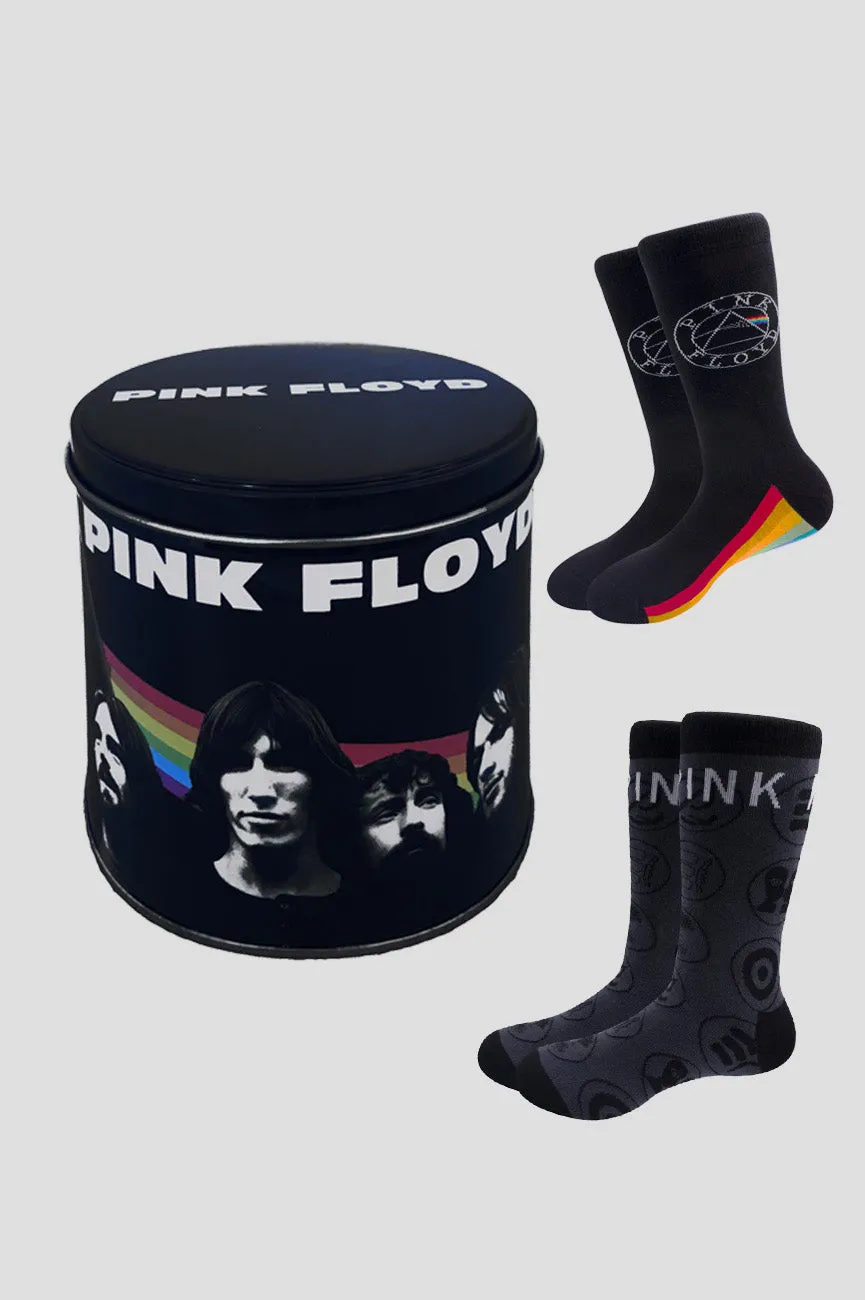 Pink Floyd Dark Side of the Moon Sock Gift Set Tin sold by Paradiso Clothing