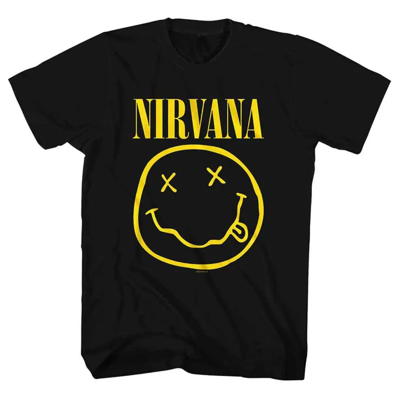 Nirvana Yellow Grunge Smile T Shirt sold by Paradiso Clothing
